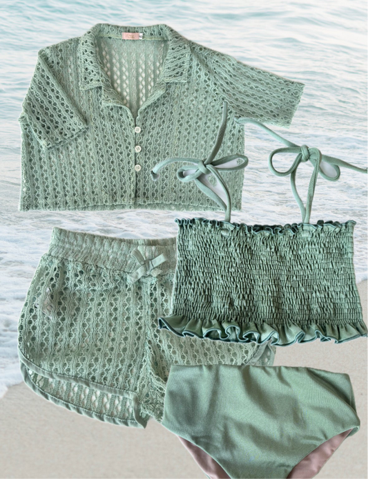 Smocked High Rise Bikini