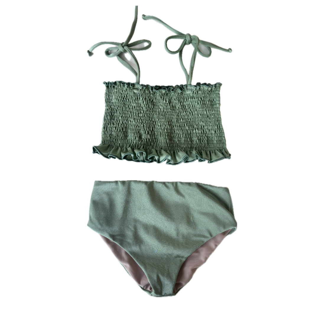 Smocked High Rise Bikini