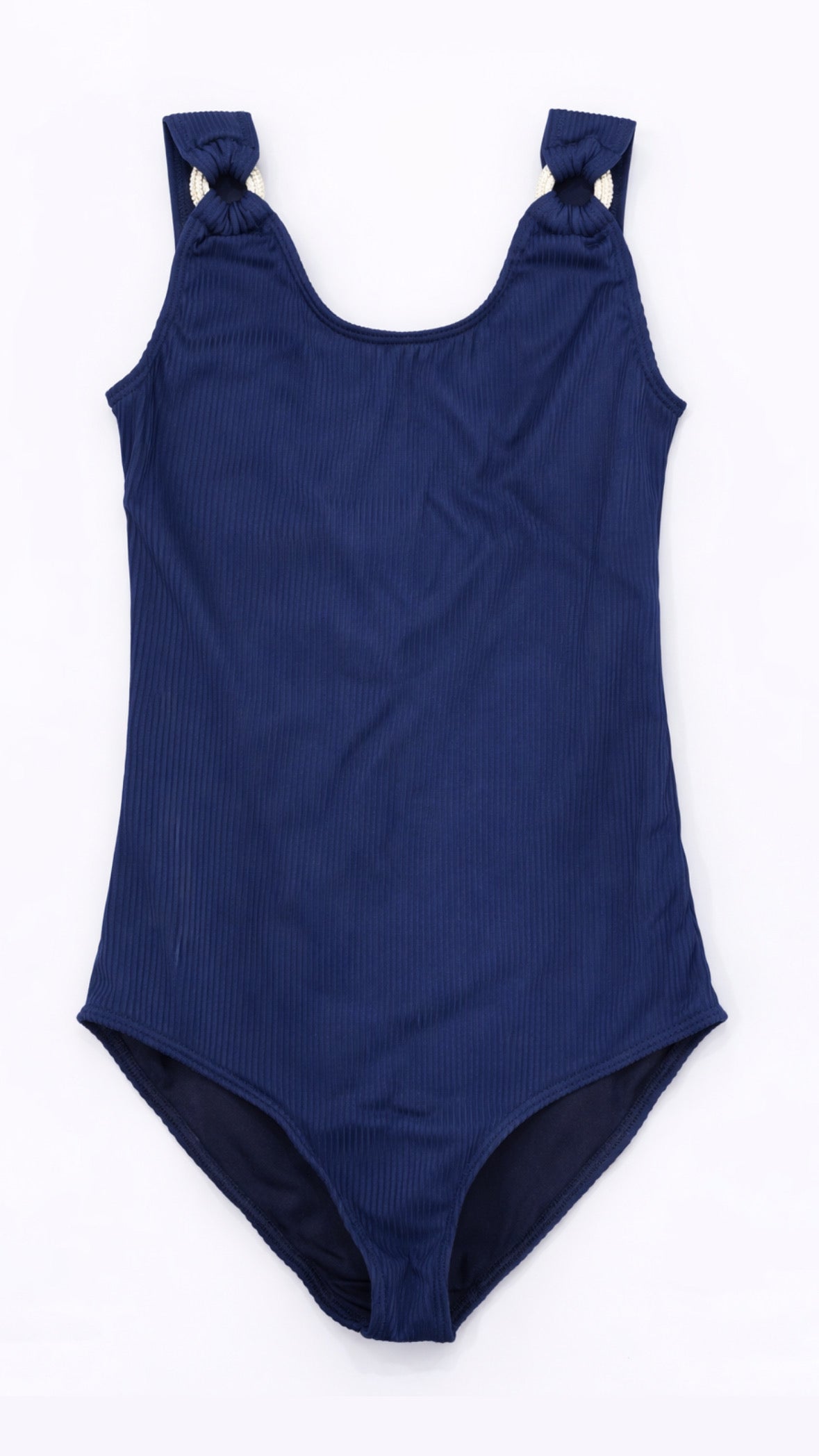 Navy Ribbed Full Piece