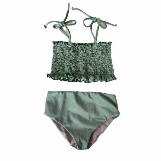 Smocked High Rise Bikini